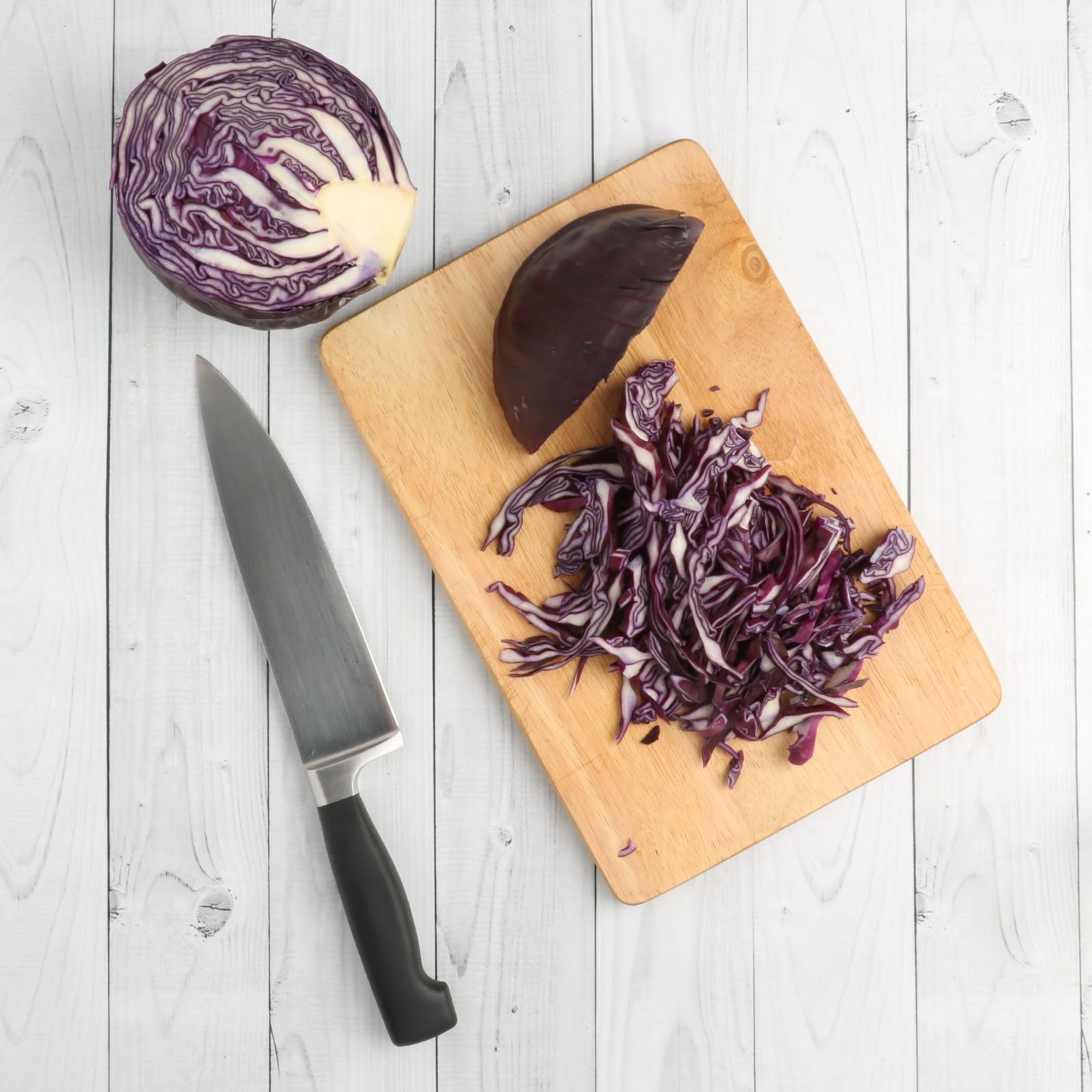 spiced red cabbage canning recipe shredding the cabbage
