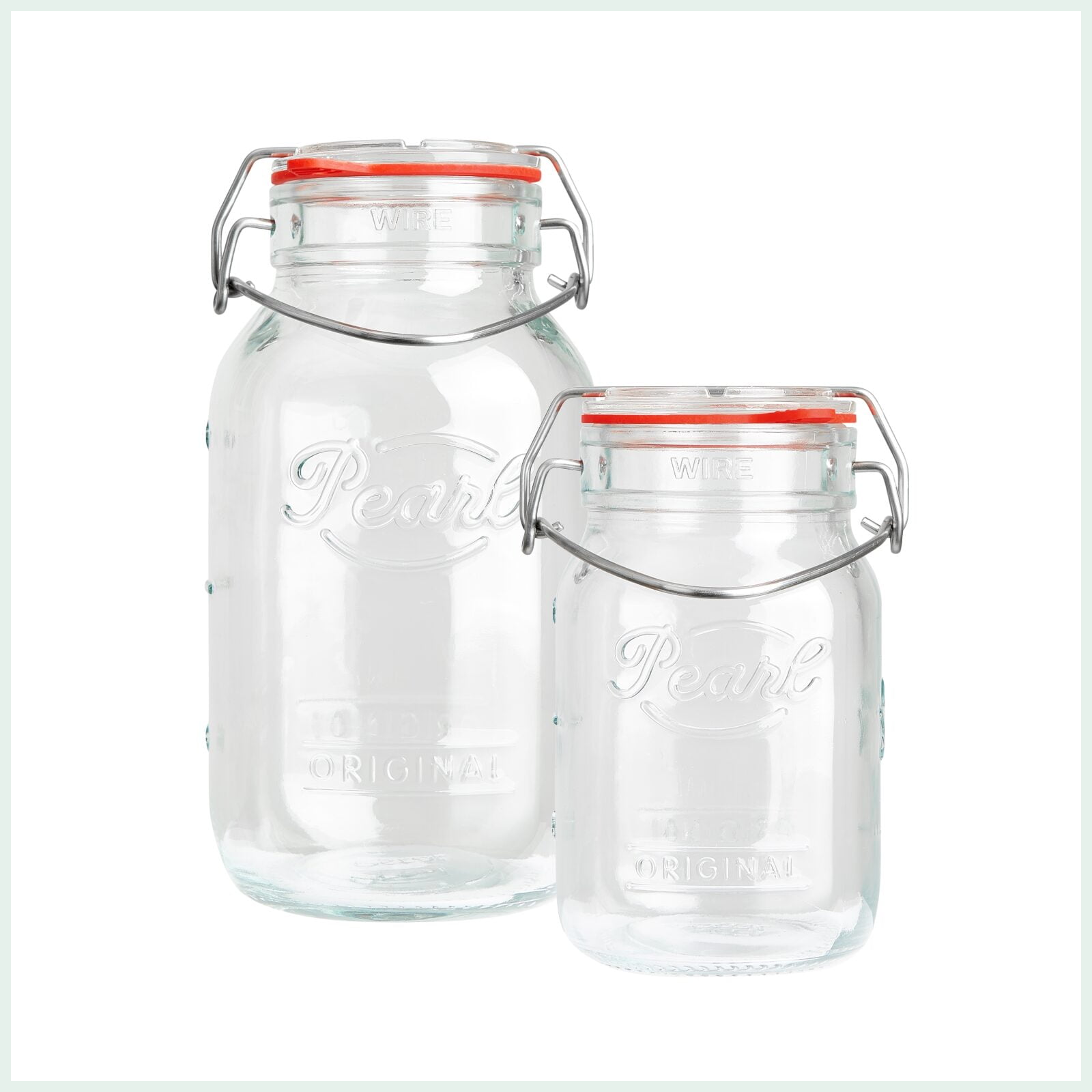 Pearl Mariposa preserving and canning jars