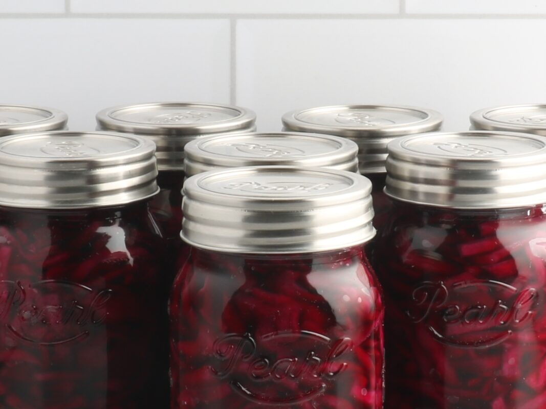 Pearl Luna Cap canning jars with reusable lids