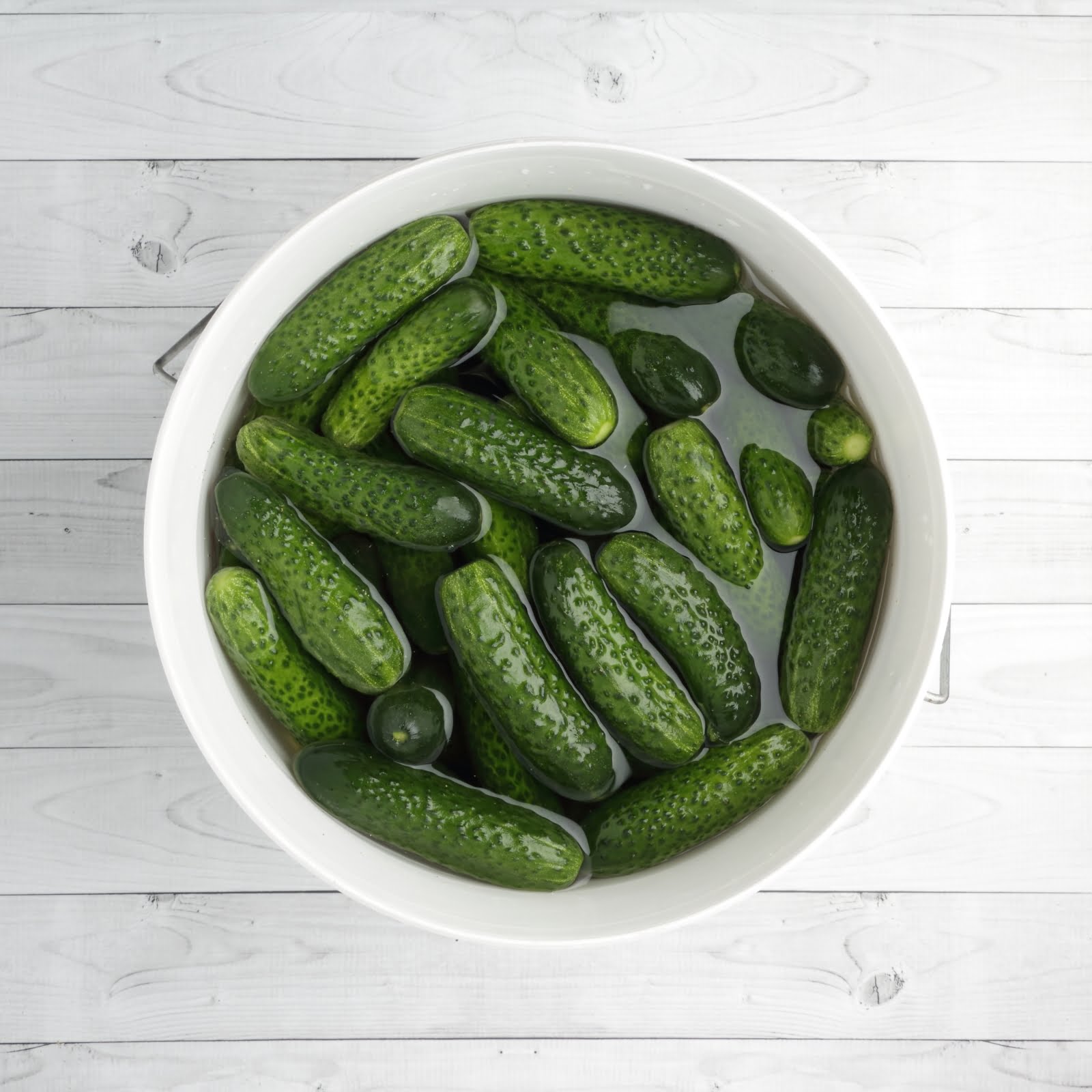 Sweet and sour gherkins recipe wet brining the cucumbers in a salt solution