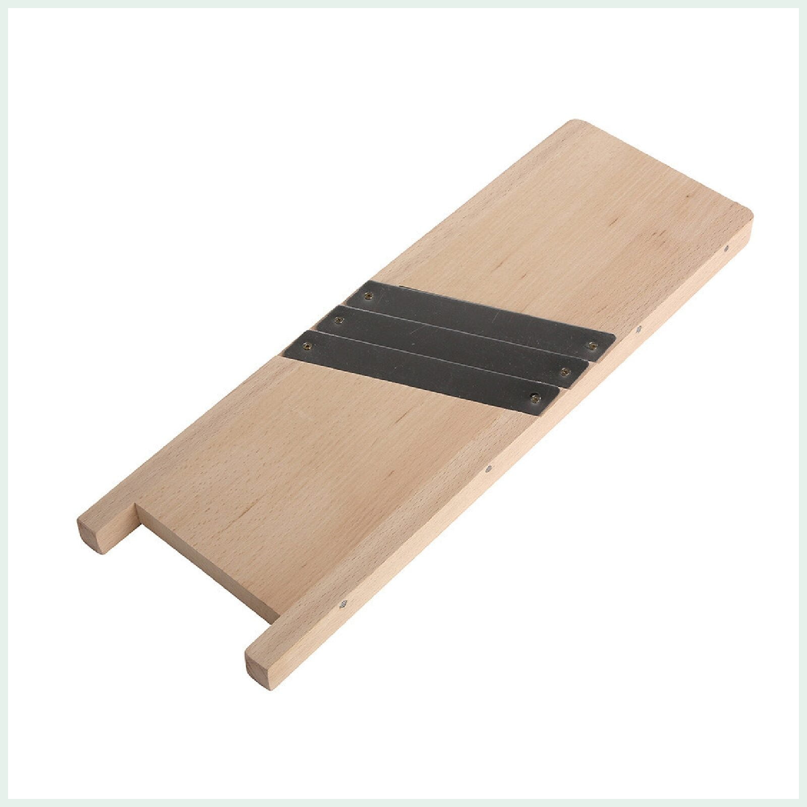 Wooden mandoline slicer for making sauerkraut